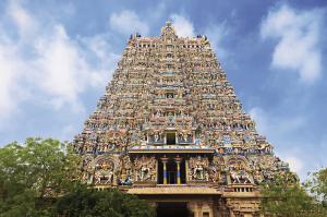 Madurai Meenakshi Tempel Gate Tower Madurai Meenakshi Tempel Gate Tower