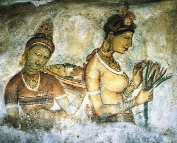 Die 'Wolkenmädchen' von Sigiriya