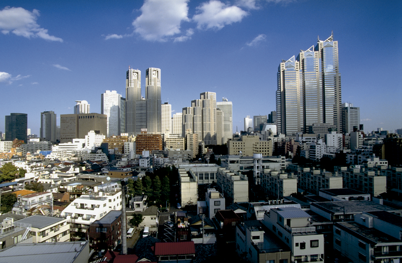 Ausblick auf die Skyline Tokyos