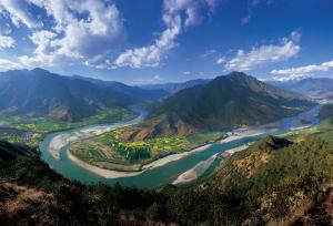 Erste Biegung des Yangtze in Yunnan Erste Biegung des Yangtze in Yunnan