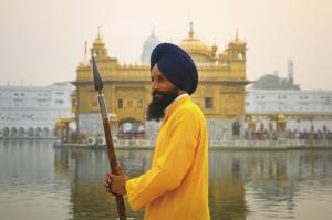 Sikh-Wärter am Goldenen Tempel Sikh-Wärter am Goldenen Tempel