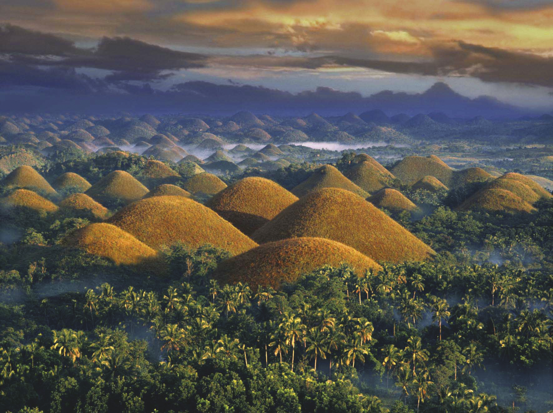 Bizarre Hügellandschaft auf der Insel Bohol
