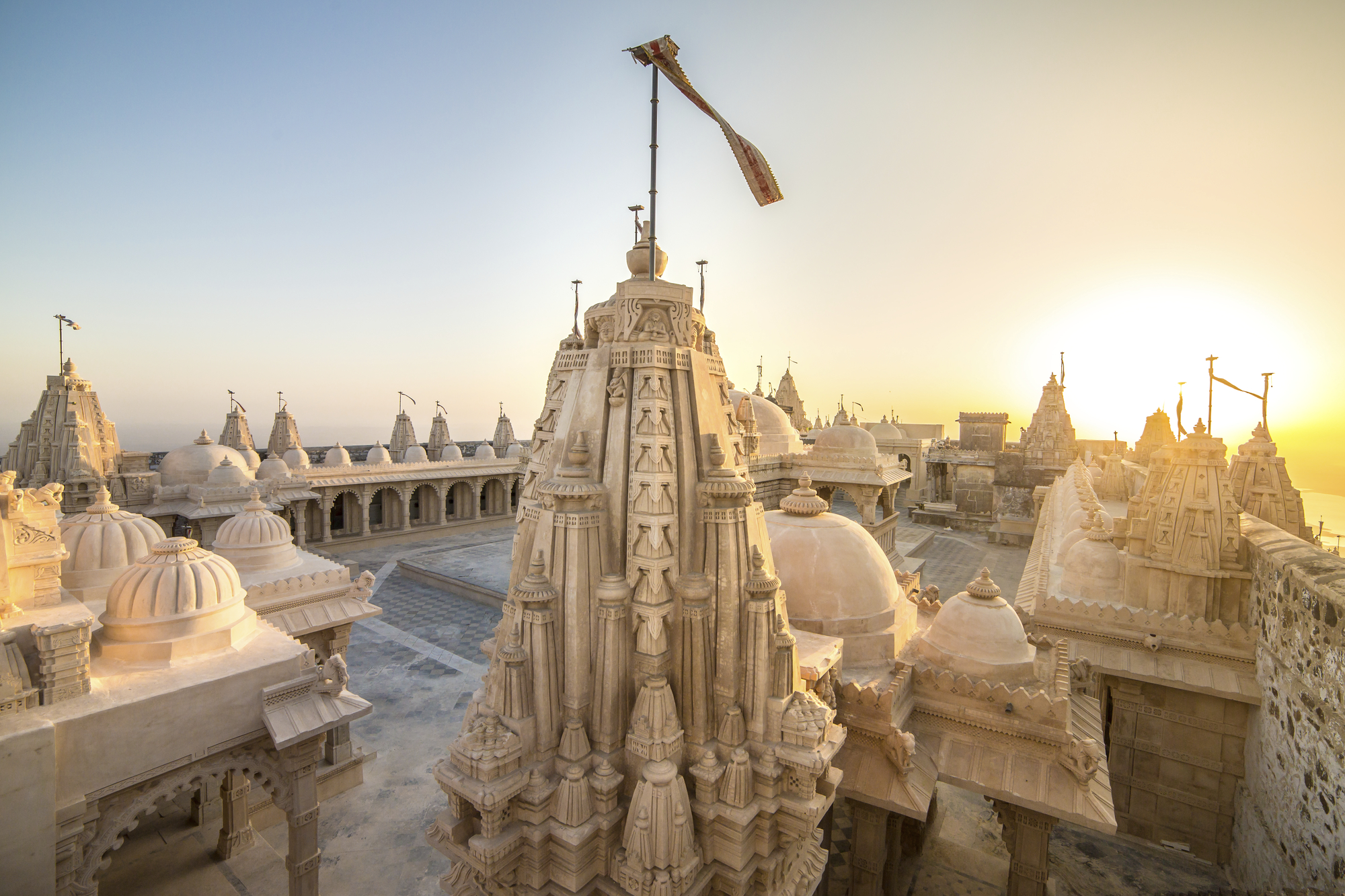 Jain-Tempel auf dem Shatrunjaya-Hill